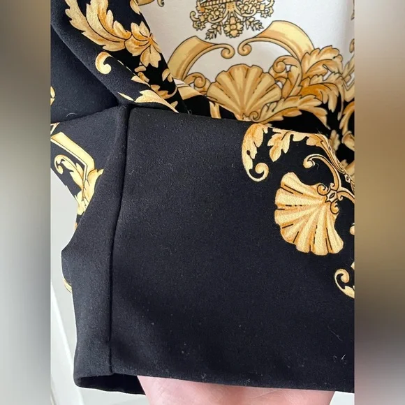 London Times Black & Gold Polyester Dress Women’s Size 14 - Picture 6 of 15